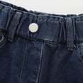 thumbnail image 5 of Shadoumai Girls Knee Length Jean Shorts Kids Trendy Baggy Denim Shorts Pockets Vintage Retro Jorts Summer Wide Leg Denim Jeans Bottoms, 5 of 6