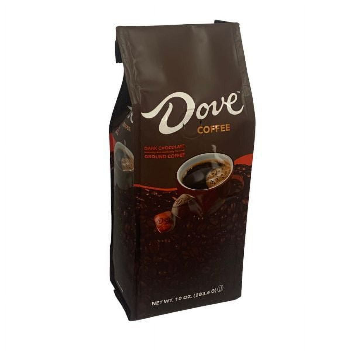 Dove Dark Chocolate Flavored Ground Coffee, 10 oz bag, 4-pack