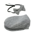 thumbnail image 3 of Accesorio de fotografía Jadeshay conjunto de sombrero de caballero pajarita gorra plana para bebé recién nacido, 3 of 14