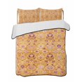 thumbnail image 2 of Orange Yellow Boho Full Size Down Alternative Comforter, Lightweight Comforter Quilt Bedding Set with Pillow Shams Vintage Shabby Abstract Geometric Art All Seasons Bed Comforter Duvet Insert 78"x90", 2 of 7