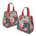 thumbnail image 2 of Pioneer Flower Floral Print Pattern Insulated Lunch Bag for Women & Adults,Large Portable Soft Cooler Lunch Bag,Thermal Food Storage Tote with Pearl Cotton,8.66L,8.75x5.75x9.5 Inch, 2 of 6