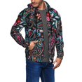 thumbnail image 2 of Vsdgher Paisley Mens Hoodies Zip Hoodie, Hoodies for Men, Zip-up Hooded Sweatshirt-3X-Large, 2 of 5