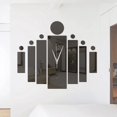 thumbnail image 4 of Coofit Wall Clock Sticker Set DIY Rectangle Round 3D Mirror Sticker Wall Decoration, 4 of 4