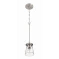thumbnail image 2 of Craftmade - Connell 1 Light 20 in. Brushed Polished Nickel Finish Mini Pendant Light with Clear Glass, 2 of 8