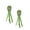 2PK Green Squid, variant on Tuffy Ocean Creature Jr Fish Red Durable Plush Squeaky Dog Toy