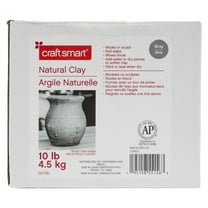 10 Pound Gray Natural Air-Dry Clay by Craft Smart - Non-Toxic Clay for Hand Modeling - Sculpting - Pottery - 1 Pack