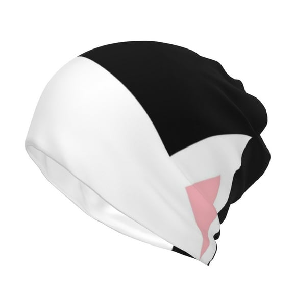 Yiaed Cat Meow Print Multifunction Beanie Hats for Women Men Slouchy Knit Beanie Hat Winter Hat Scarf Stretch Skull Cap