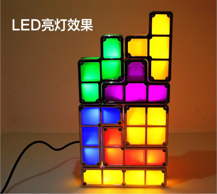 Details about   Tetris Stackable LED Night Light Puzzle Lamps Building Block 7 Colors Toy Gift 