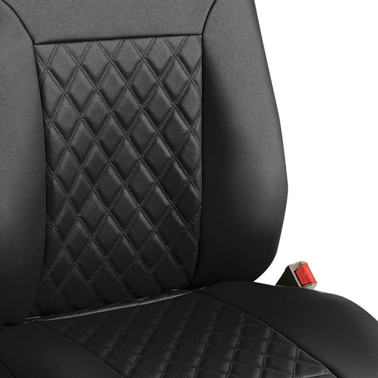 FH Group Leatherette Diamond Pattern Seat Cushions For Car Truck