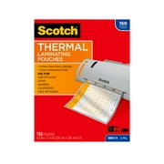 Scotch Thermal Laminating Pouches 150 Count, 8.5in 11in Letter Size Sheets, 3 mil Thick