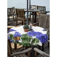 thumbnail image 2 of Outdoor Tablecloth with Umbrella Hole for Patio/Picnic/Party/Camping, Purple Spring Floral Waterproof Table Cloth Round Cover Washable, Butterfly Farmhouse (Dia 54"), 2 of 8