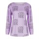 thumbnail image 4 of Moda Casual Mujer O-cuello Impresión de un solo pecho Long Leeve Tops Blusa Fridja hj1987, 4 of 8