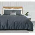 thumbnail image 4 of White Classic Gray Duvet Cover Queen Size Zipper Closure - Luxury Soft Queen Duvet Cover Set 3 Piece, 1 Duvet Cover 90x90 and 2 Pillow Shams | Comforter Not Included, 4 of 10