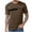 Brown（mens shirts）, variant on GuangCheng George Mens Striped Chest Pocket T-Shirts,Regular Fit,Pull On,Soft,Loose,Pull Over Casual Tee Shirts,Brown,Size 2XL