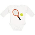 thumbnail image 3 of Inktastic Tennis Racket and Ball Boys or Girls Long Sleeve Baby Bodysuit, 3 of 5
