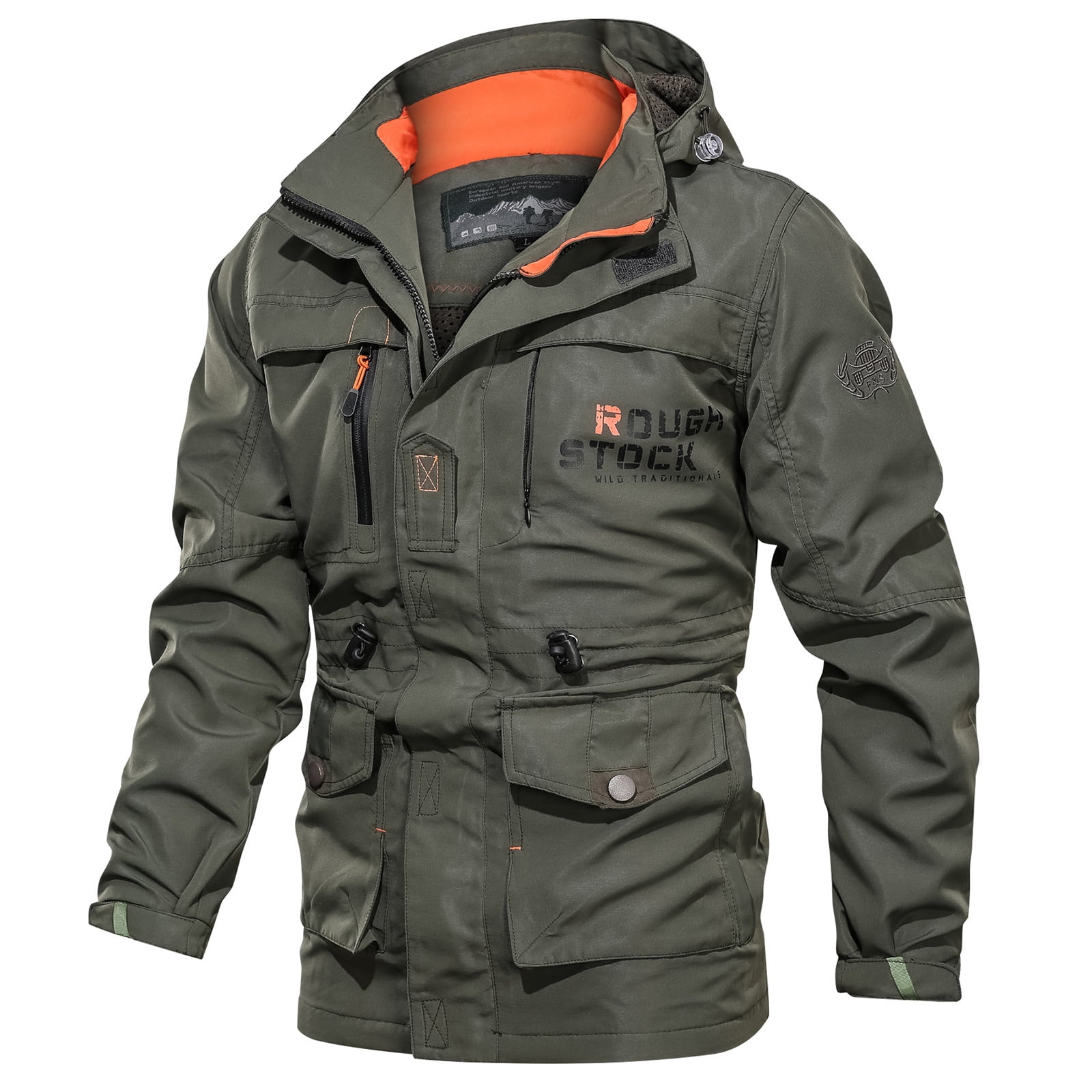 LYXSSBYX Winter Jackets for Men Clearance Men's Jacket Mid-length Casual Outdoor Hooded Plus Size Jacket Spring and Autumn Clothes