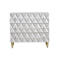 thumbnail image 4 of Champagne & Silver 3-Drawer Console Table with Metal Frame, Modern Hallway Organizer Cabinet, 4 of 8