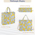 thumbnail image 6 of FORMRS Womens Corduroy Tote Bag Crossbody Shoulder Purse Handbag with Detachable Strap, Yellow Palm Tree Pattern, 6 of 7