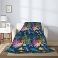 thumbnail image 2 of Gaeub Undersea Animals Print Flannel Throw Blanket, Home Fleece Throw Blanket for Couch or Bed,Decorative Blankets,Lightweight Fuzzy Flannel Blanket-80"x60", 2 of 6
