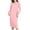 Pink, variant on Winter Nightgowns for Women Black Sleepwear Long Sleeve Padded Fashion Crew Neck Solid Color Womens Night Shirts Mid Length