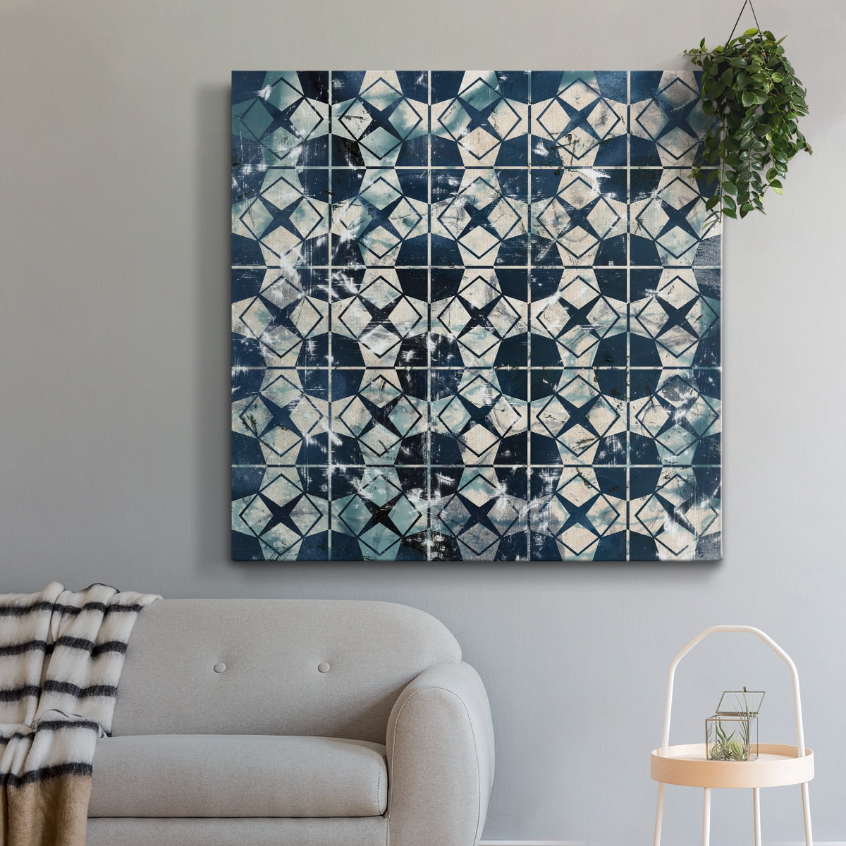Wexford Home Tile-Dye IX-Premium Gallery Wrapped Canvas, 32" x 32" - Ready to Hang