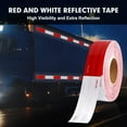 thumbnail image 3 of 2" x 30ft Reflective Safety Tape DOT-C2 Waterproof Red & White Adhesive Eye-catching Tape for trailers, outdoor, cars, trucks, 3 of 6