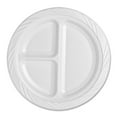 thumbnail image 4 of Genuine Joe 3-section Reusable Divided Plates - 9" Diameter Plate - Plastic - Disposable - White - 500 Piece[s] / Carton (10425ct), 4 of 6