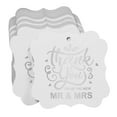 thumbnail image 3 of Inkdotpot Pack Of 50 Real Silver Foil Bracket Shape Paper Tags Thank You From The New Wedding Favor Hang Tags, 3 of 7