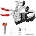thumbnail image 1 of Hinge Jig Kit Concealed Aluminium Alloy Adjustable Hinge Drilling Guide High Precision Hinge Hole Puncher Locator for Door Cabinet Cupboard Hinges Mounting, 1 of 9