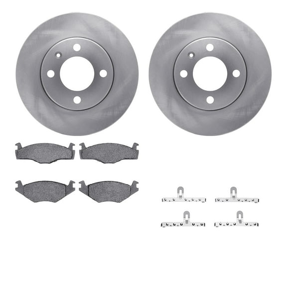 Dynamic Friction Company Front Brake Rotors with 5000 Advanced Brake Pads includes Hardware 6512-74132