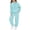 50#Light Blue, variant on Girls 2 Piece Outfits Tracksuit Drop Shoulder Hoodie Half Zip Sweatshirt and Sweatpants Joggers Set with Pockets
