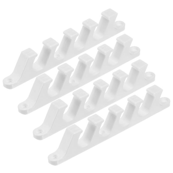 Uxcell 4-Pack Adjustment Brackets for Chaise, 5 Position Back Support Adjuster for Lounges Reclining Brace [White]