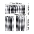 thumbnail image 3 of AUNVITO 3 Piece Kitchen Coffee Curtain Set, Light Filtering Heat Insulating Small Window Drapes for Sink Basement Decor, 3 of 6