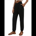 thumbnail image 2 of Pantalones Deportivos de Yoga para Mujer, Holgados, Tipo Harén, para Hacer Ejercicio, Informales, Cómodos, con Bolsillos Negro L, 2 of 7