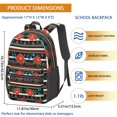 thumbnail image 3 of Pioneer Flower Floral Print Pattern 17" School Backpacks for Teens,Waterproof Oxford Fabric,S-Shape Padded Straps for School,Travel,Hiking,Camping, 3 of 5