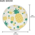thumbnail image 4 of Coolnut 60" Pineapple Simple Tropical Yellow Round Tablecloth, Table Cover Water Resistant Spill Proof Large Table Cover for Indoor & Outdoor Family Gathering Dinner, Hotel, BBQ, 4 of 7