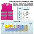thumbnail image 3 of GoGo AS80632_HOTPINK-L Unisex Mesh Safety Vest with Reflective Strips, Large Polyester Hot Pink, 3 of 3