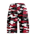 thumbnail image 4 of Nestiefly Camo Cargo Shorts for Men Twill Knee Length Elastic Waist Athletic Shorts with Pockets Summer Casual Outdoor Hiking Short Multicolor M, 4 of 4