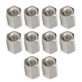thumbnail image 1 of "10-Pack M10x1.5 Stainless Steel Hex Coupling Nuts - 25mm Length, 304 Grade Rustproof Threaded Connectors for Bolts & Studs", 1 of 6