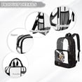 thumbnail image 6 of Xoenoiee Astronaut Planet Guitar Print Clear Backpack for Boys, Clear Bookbag for Stadium Events, Lightweight 17 Inch Transparent Shcool Bag with Adjustable Straps for Concert Sporting Festival, 6 of 7