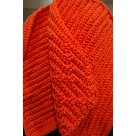 Crocheted Pot Holder - LAMINATED POSTER Fabric Oven Mitts Red Wool Crochet Poster Print 24 x 36