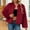 Wine, variant on Women's Faux Fur Jacket Winter Warm Short Coat Faux Shearling Outerwear with Round Neck for Casual Daily Wear