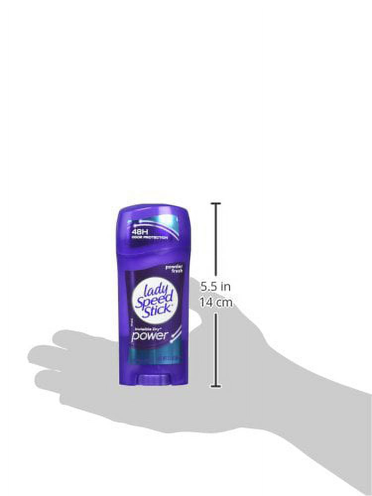 Lady Speed Stick Antiperspirant Deodorant Invisible Dry Powder Fresh, 2.30 oz - image 4 of 4
