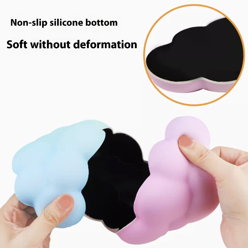 Ergonomic Cloud Wrist Rest Set Wrist Pad Comfortable Breathable Soft Silicone Computer Mouse Wrist Pad Replacement