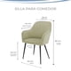 thumbnail image 5 of Set de 2 sillas velvet modernas para comedor marca Gravita, 5 of 7