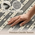 thumbnail image 6 of ODIKA 8'x10' Washable Area Rug Diamond Grid Checkered Trellis With Boho Geometric Tile Motifs for Dining Room, Large Office, Lounge, Non-Slip Chair-Friendly Mat, 6 of 7