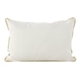 thumbnail image 2 of SARO 2081.GL1218B Metallic Poinsettia Branch Design Holiday Cotton Poly Filled Throw Pillow - Gold, 2 of 5