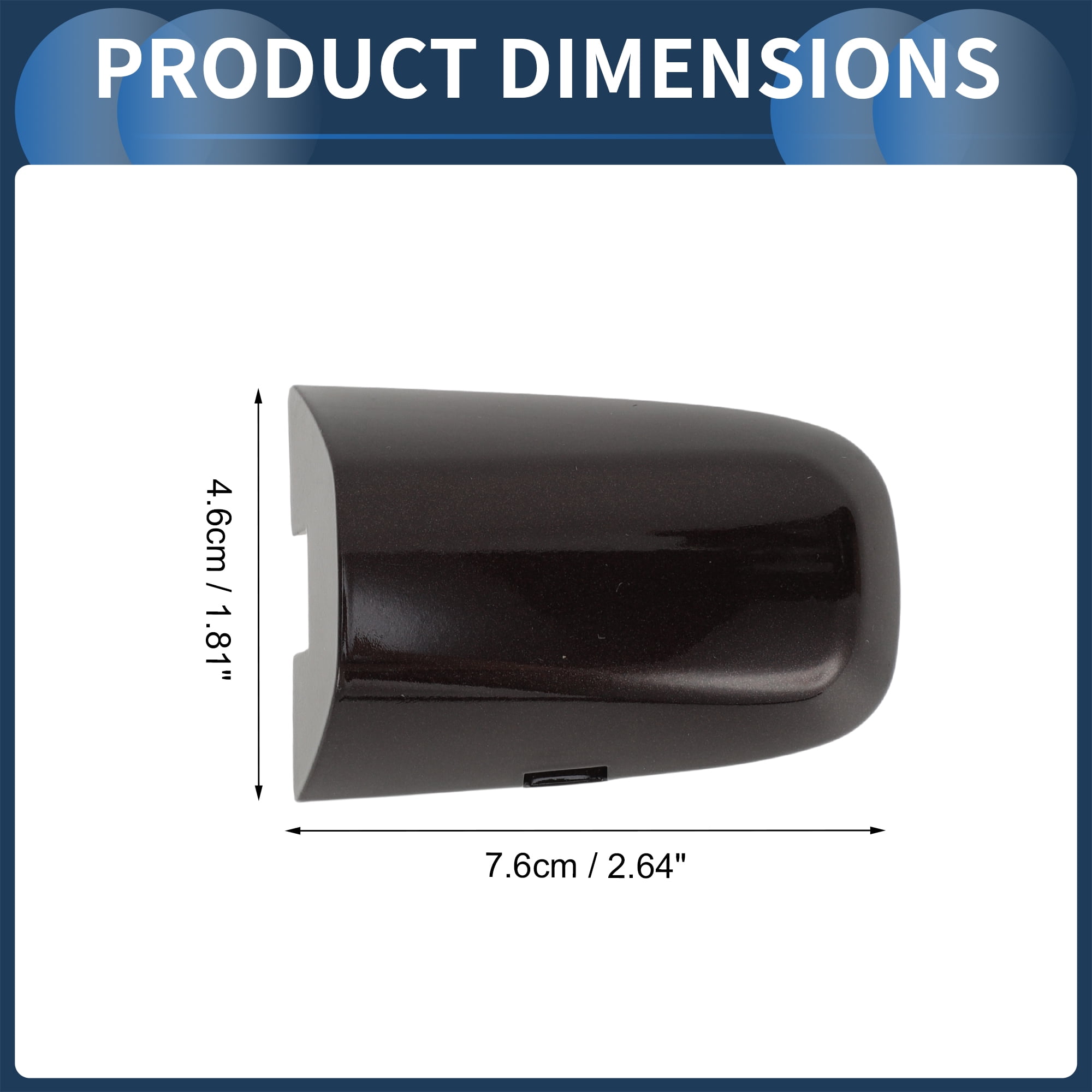 Unique Bargains Front Left Door Handle Cover for Volvo XC60 2015 2017 ABS Brown