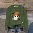thumbnail image 1 of Ailaofu Women's Halloween Printed Round Neck Casual Sports Long Sleeve Sweatshirt Top Sweatshirt Loose Soft Long Sleeve Pullover Tops, 1 of 6