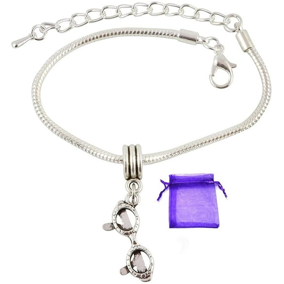 Eye Glasses Bracelet | Snake Chain Charm Bracelet